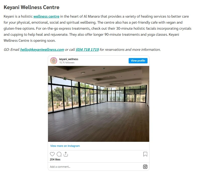 Factmagazines: What’s new in the UAE wellness world this September