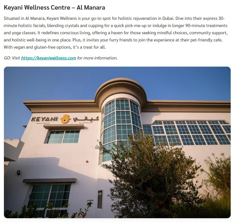 Keyani Wellness Centre - Al Manara